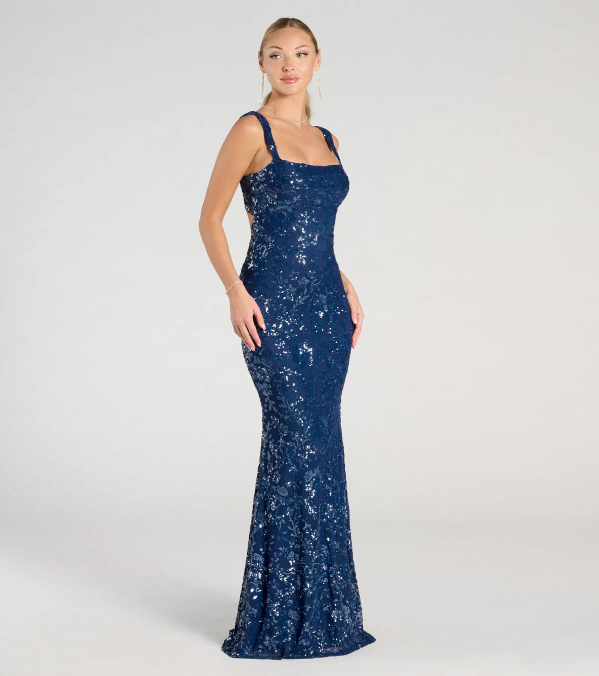 Darlene Cutout Back Bodycon Sequin Formal Dress