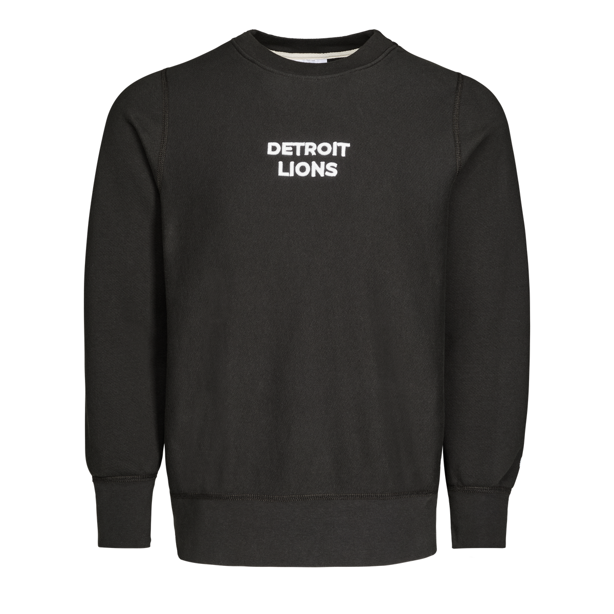 Detroit Lions Vintage Blackout Natural Crewneck