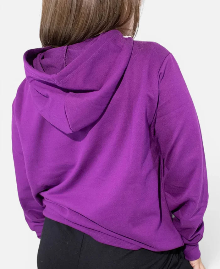 Buzo Converse Hoodie con Estampa en Pecho Violeta