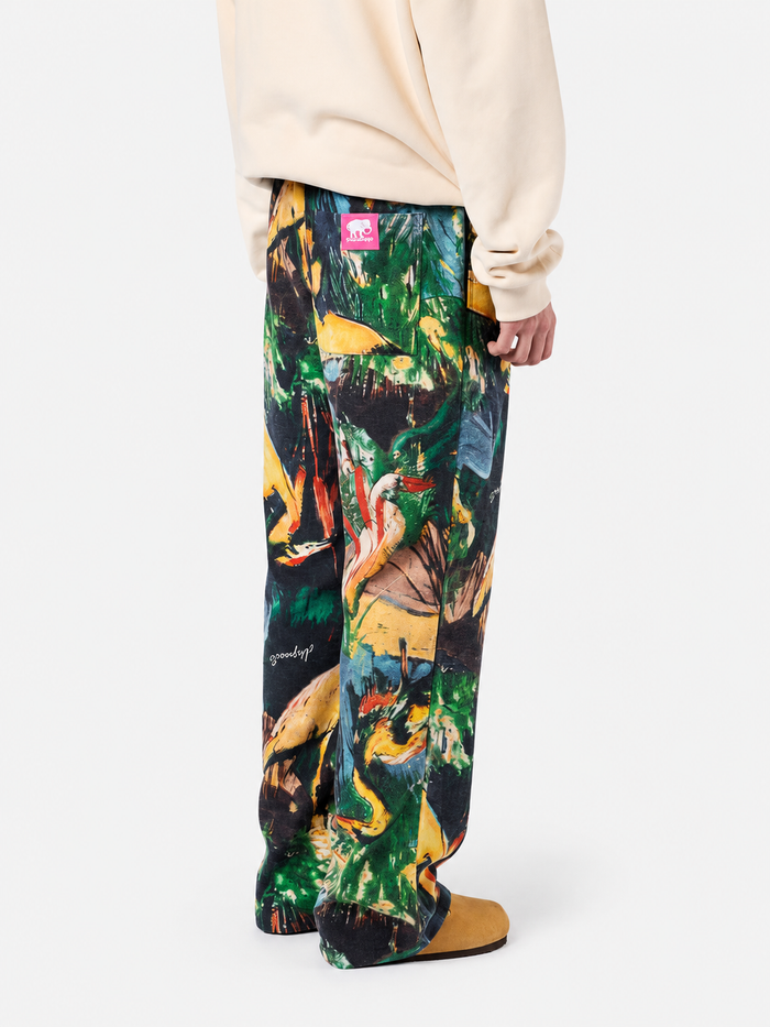 Pantalon Buzo Elepants Estampado Laguna Azul