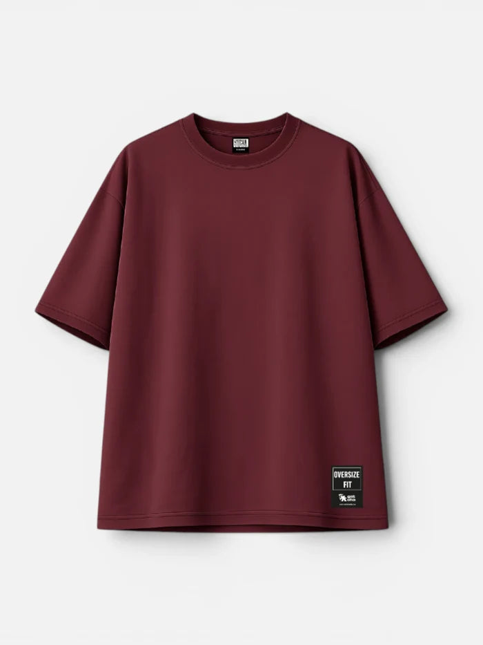 Remera Gotcha Solid Oversize Bordo