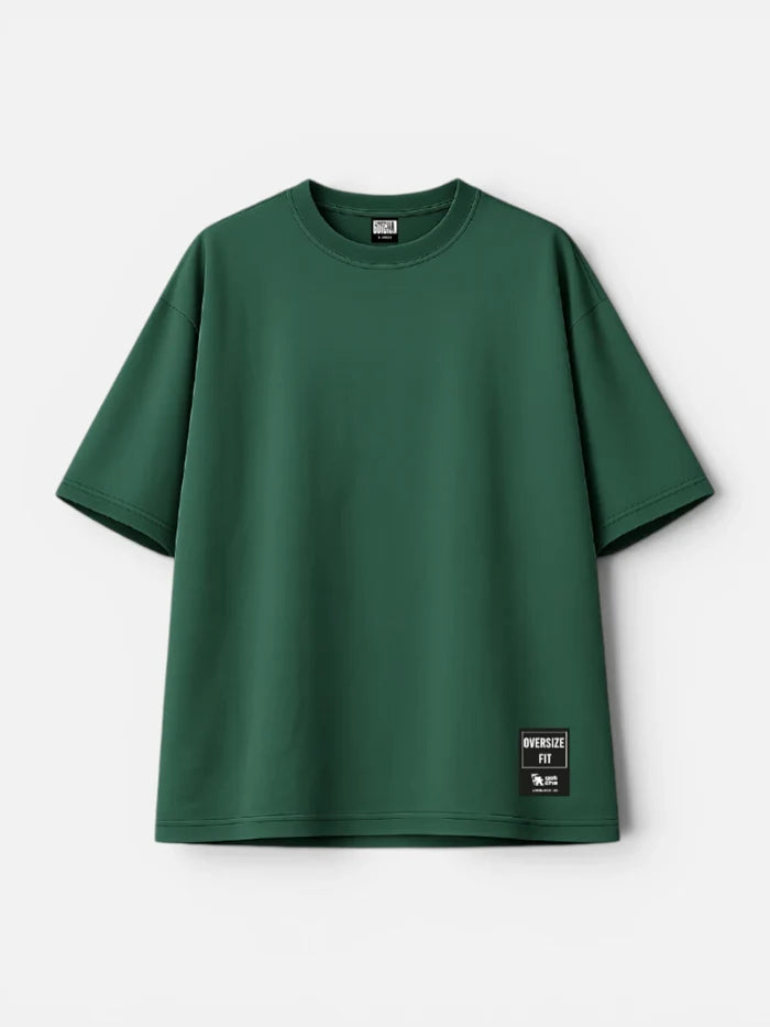 Remera Gotcha Solid Oversize Verde Ingles