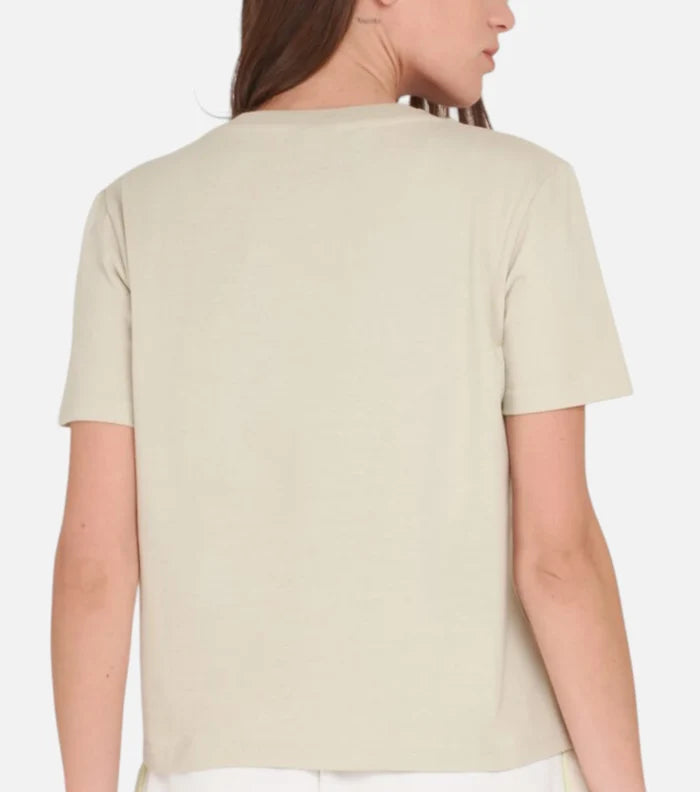 Remera Le Coq Sportif Bat Boxy Tee Mujer Beige