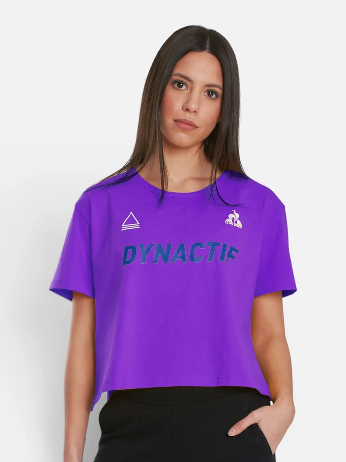 Remera Le Coq Sportif Dynactif Mujer Tee Violeta