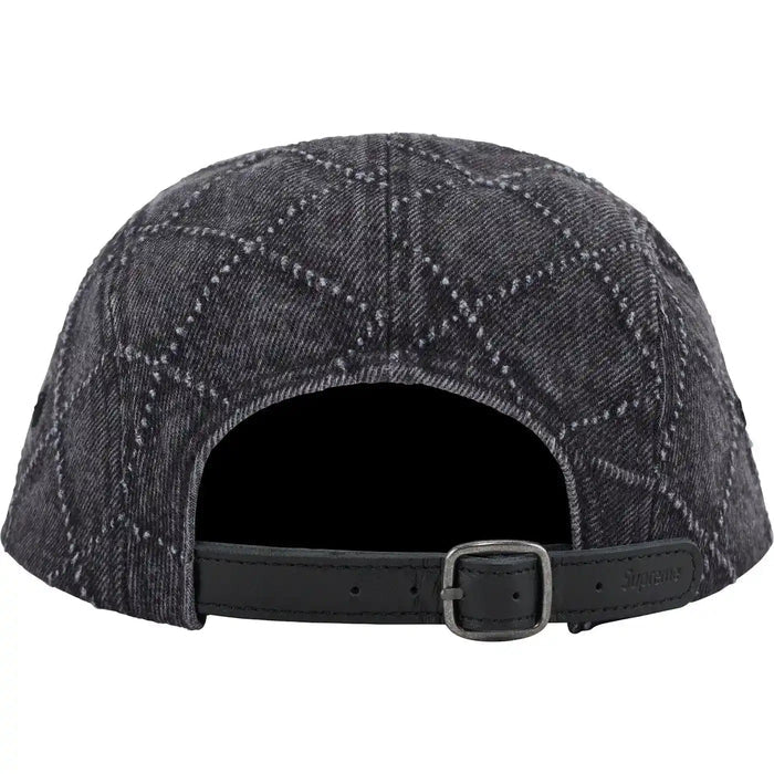 Supreme Punched Denim Camp Cap Black