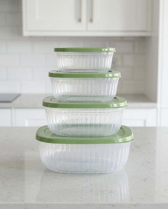Transparent Kitchen Storage Containers 4pcs