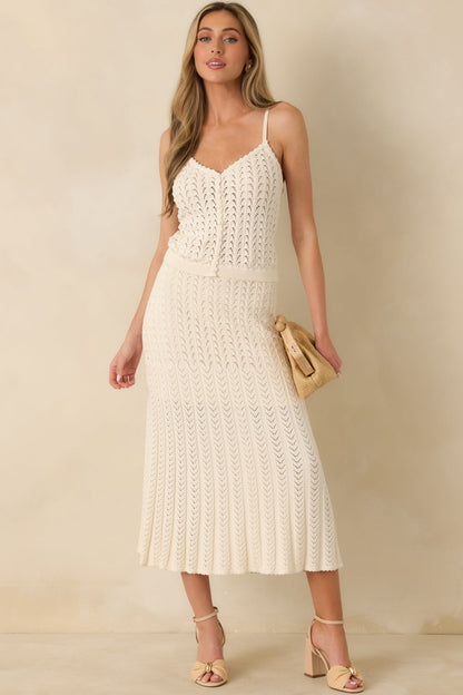 Z Supply Ivory Lexa Sweater Midi Skirt