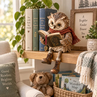 🔥 2026 Best Seller 🔥 🦉 Reading Owl Figurine with Glasses — A Charming Gift for Book Lovers 📚