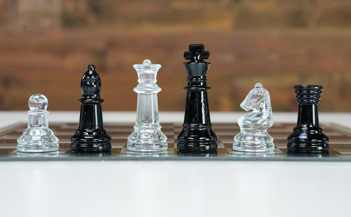 13.75" Glass Chess Set - Chess Set - Chess-House
