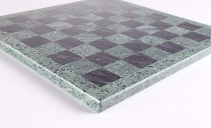 16" Green and Black Marble Chess Board Board