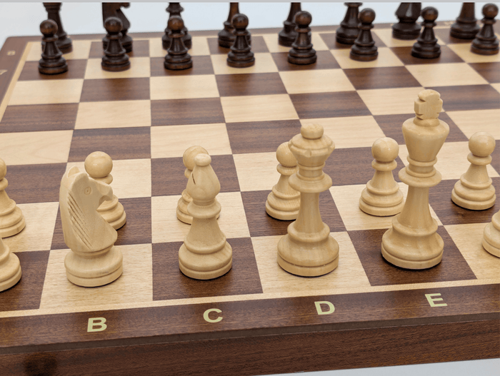 20.5" Folding Mahogany Maple Wooden Chess Set - Chess Set - Chess-House