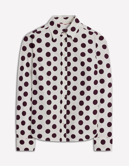 Sienna Cotton Shirt-Deep Wisteria, Spots