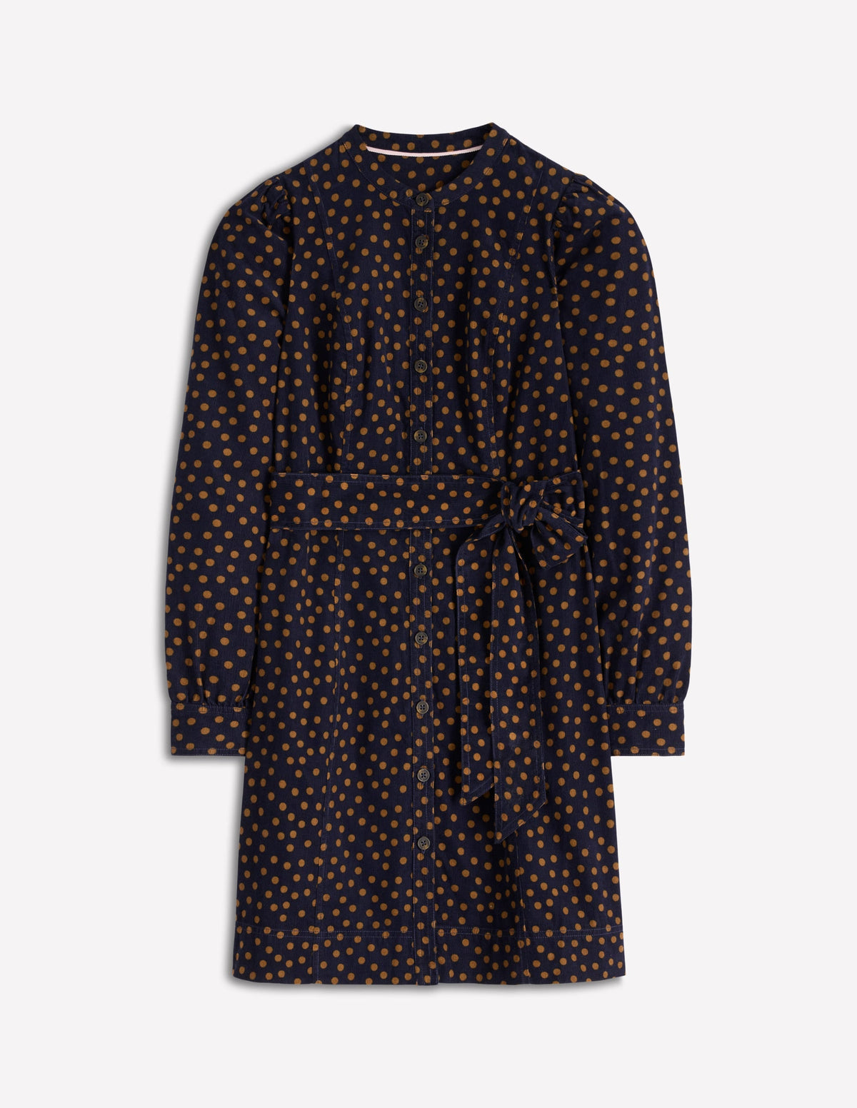 Bre Cord Short Dress-French Navy, Painted Dot