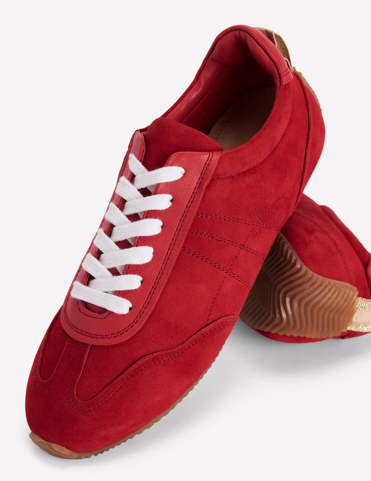 Delphine Slim Sole Trainers-Red
