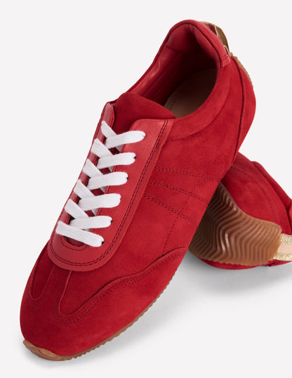 Delphine Slim Sole Trainers-Red