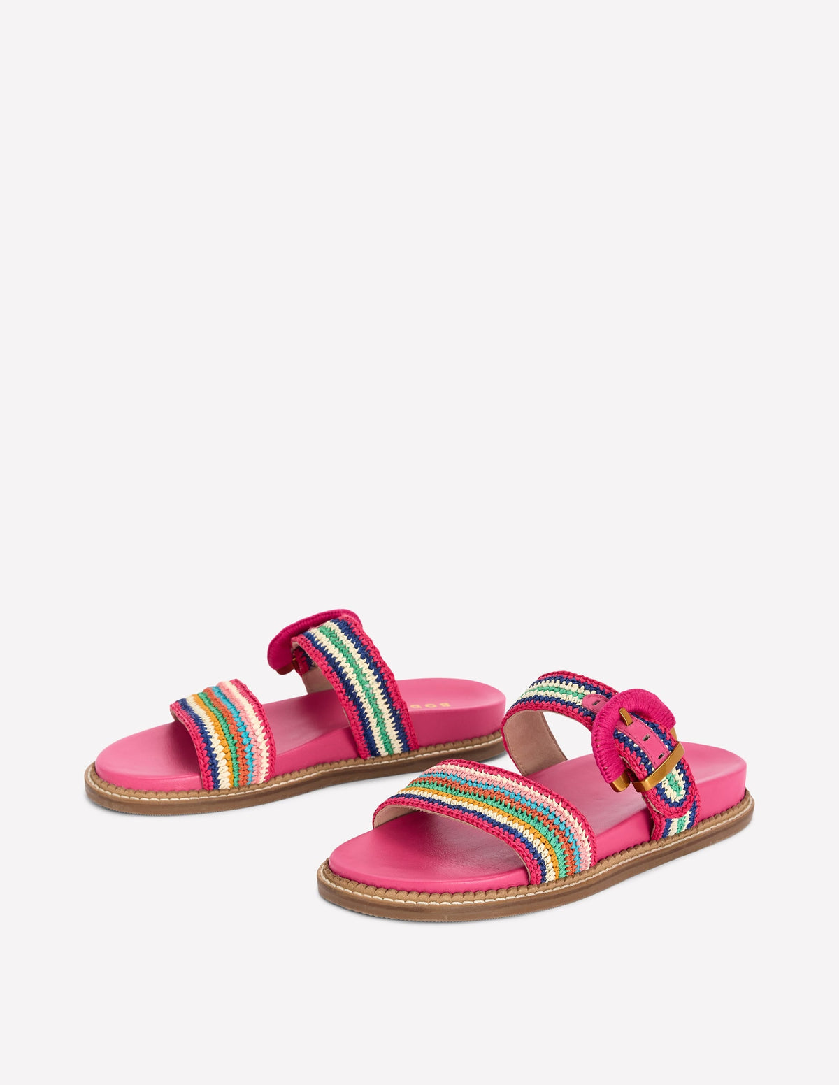 Caryl Double Strap Sandals-Multi Stripe