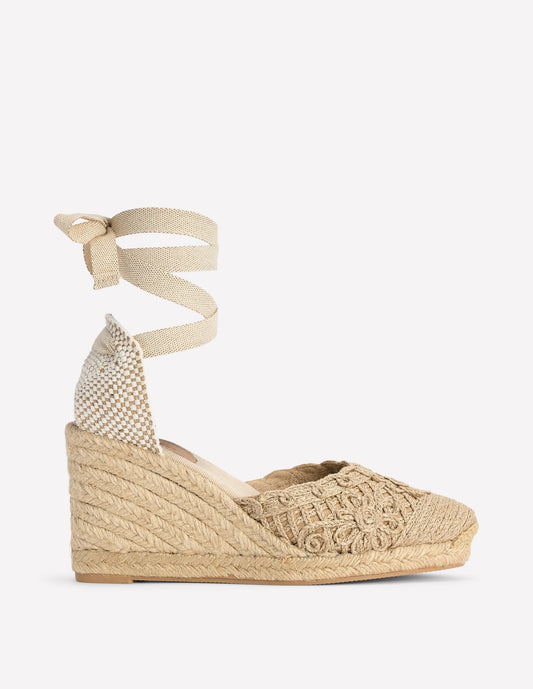 Cassie High Wedge Espadrilles-Natural
