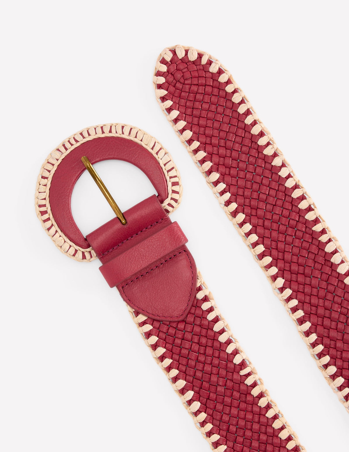 Woven Stitch Belt-Winter Blush