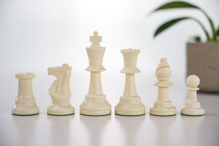 3 3/4" Heavy Club & Tournament Chess Pieces - Half Set - 17 Pieces - Piece - Chess-House