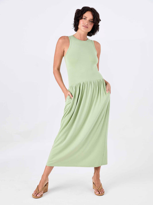 Essential Maxi Dress - Matcha Green