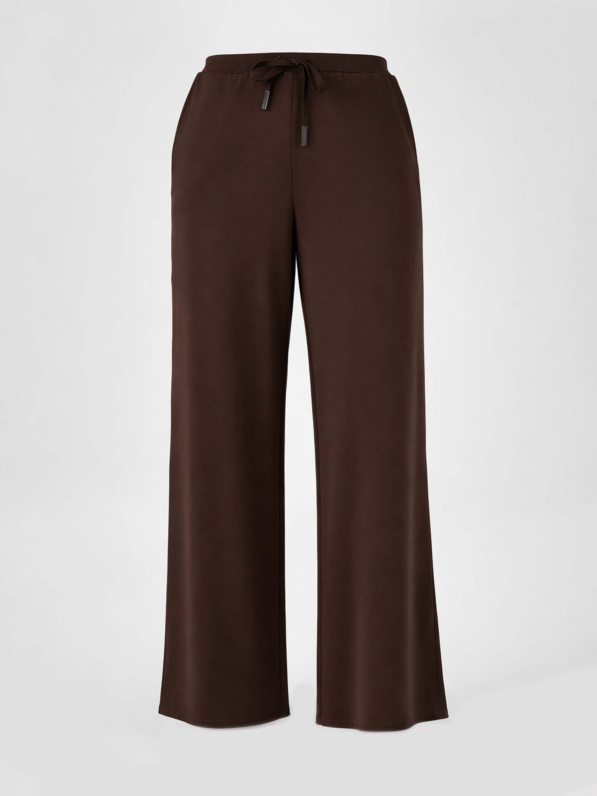 Classic Wide Leg Sweat Pants - Coffee Bean