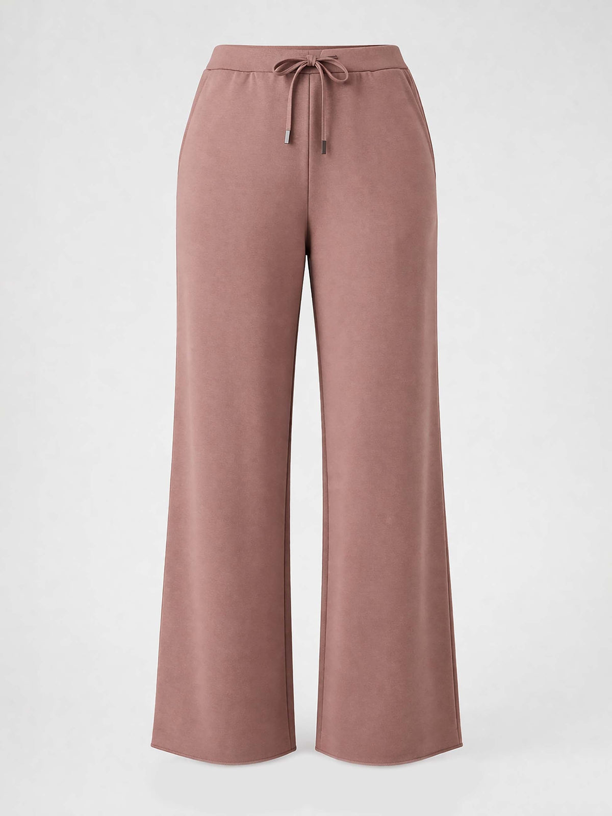 Classic Wide Leg Sweat Pants - Taupe