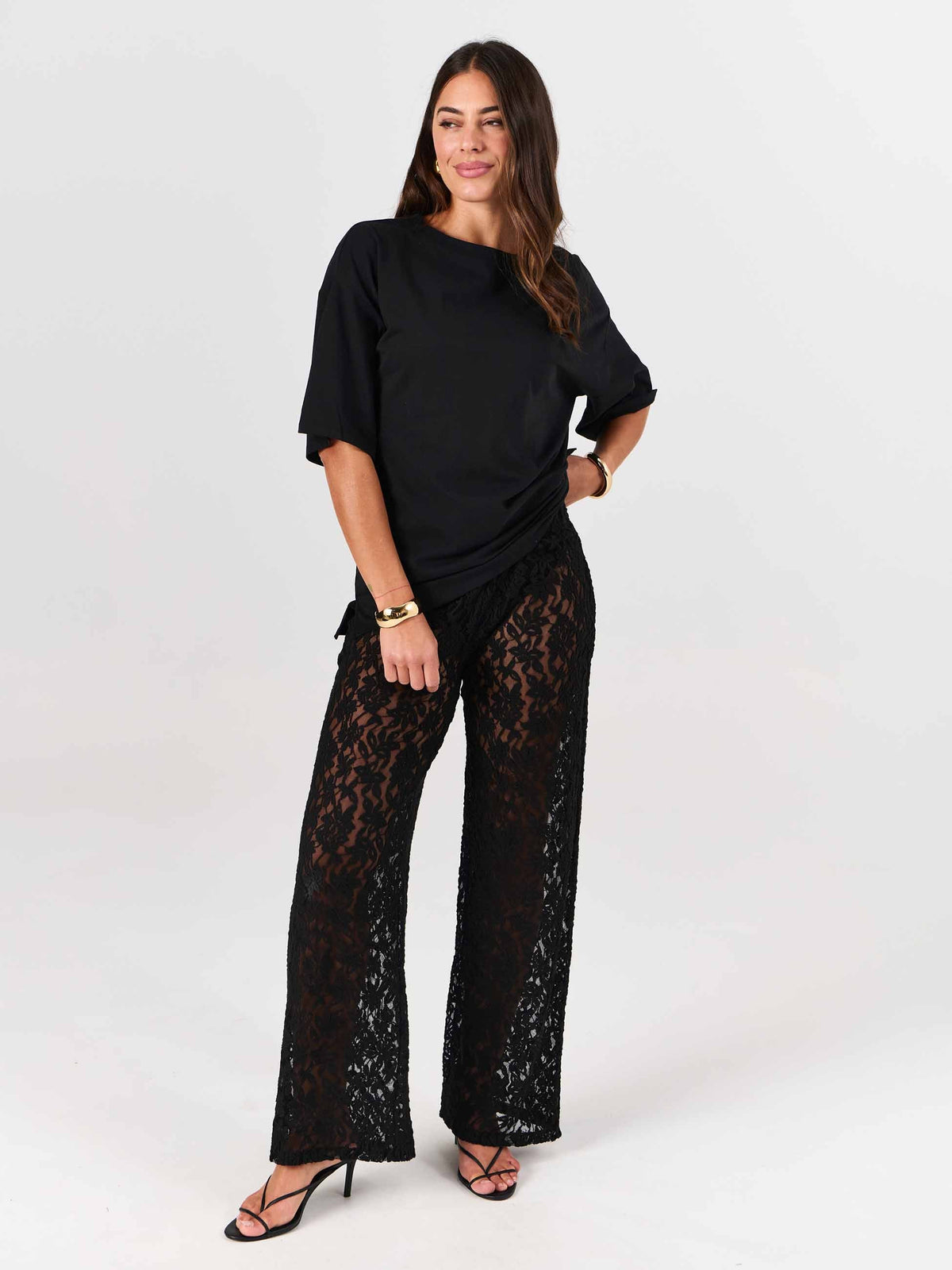 Chantelle Lace Pant - Black