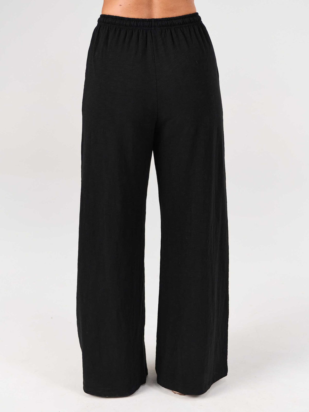 Textured Slub Lounge Pant - Black