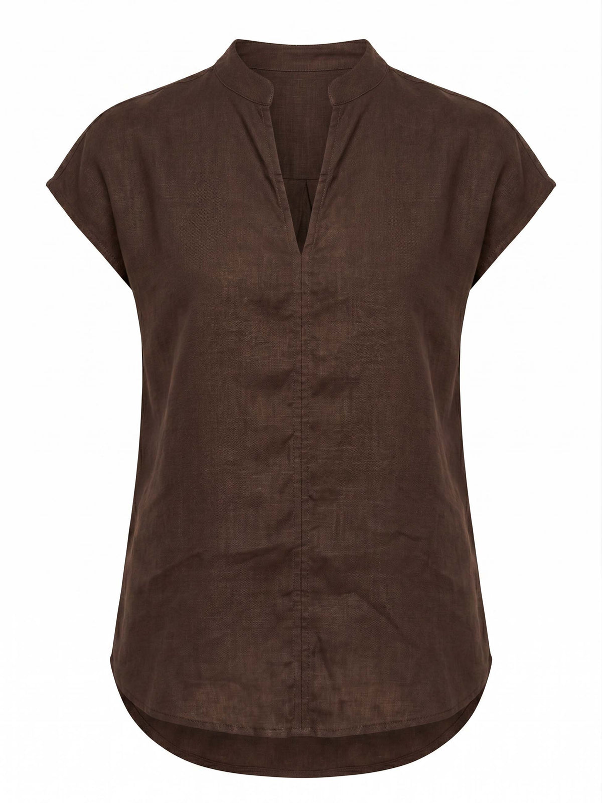 Sophia Linen Tunic - Mocha