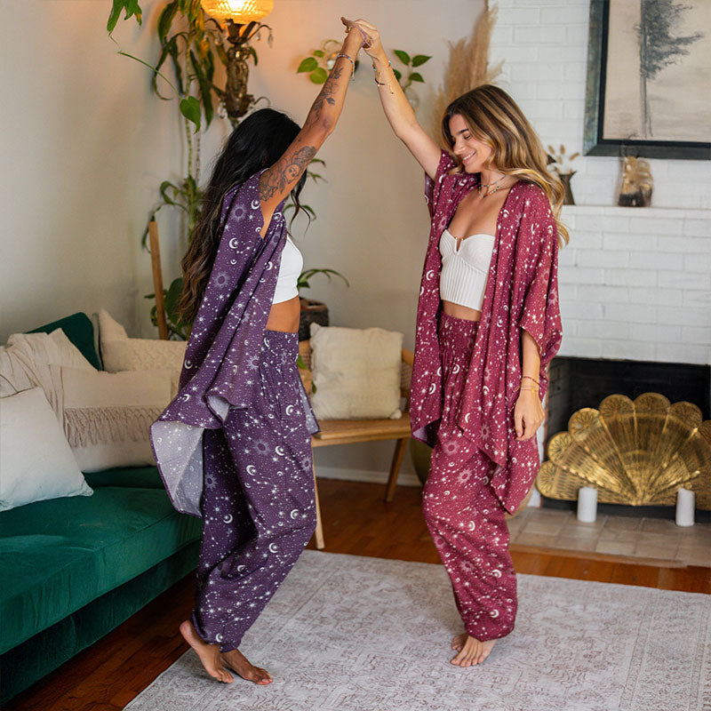 Cranberry Starry Night Lounge Set