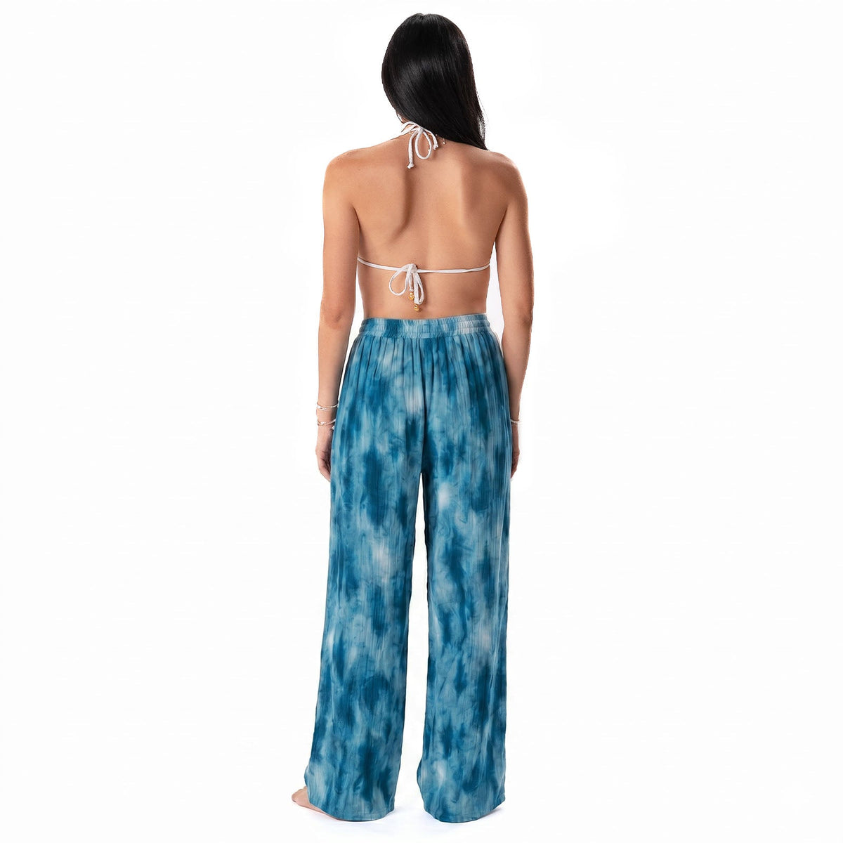 Turquoise Tide Wide Leg Drawstring Pants