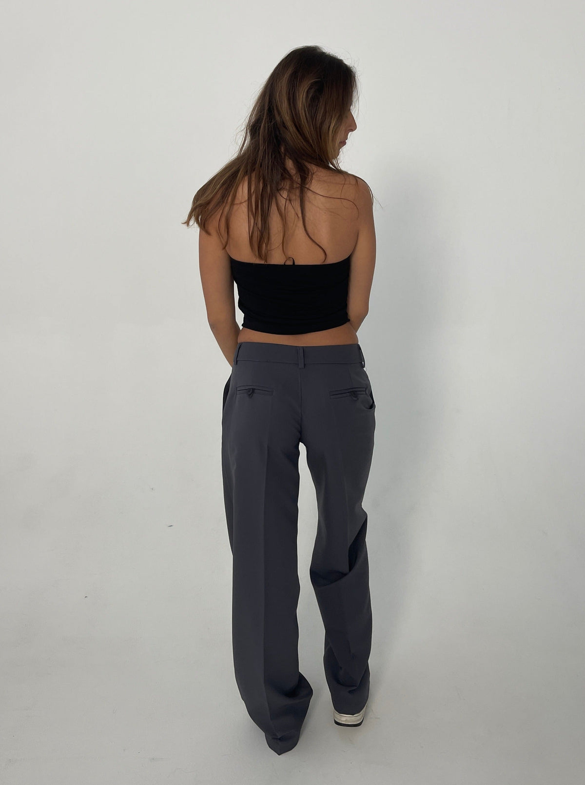 Britney low waisted suit pants - Grey