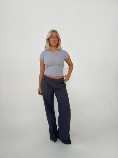 Britney low waisted suit pants - Grey