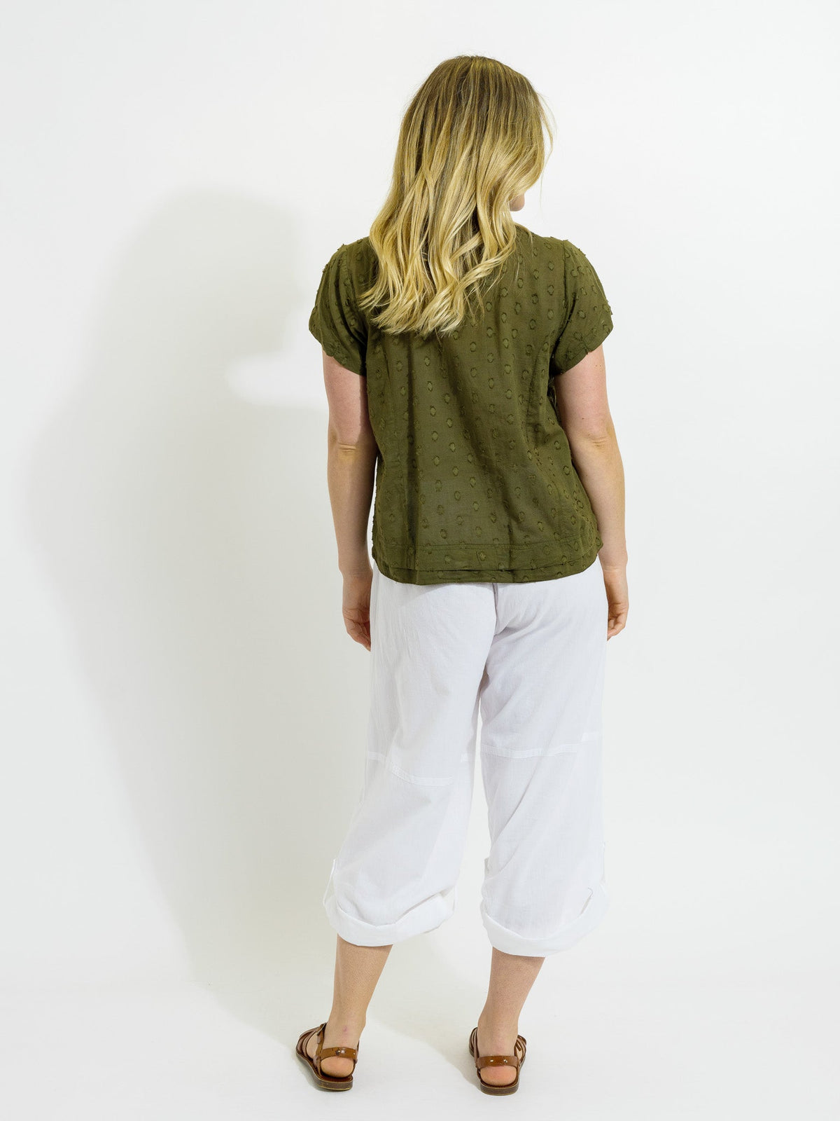Capricorn Shirt in Olive Dobby