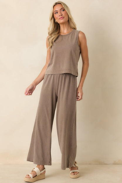 Z Supply Scout Perfectly Taupe Cotton Jersey Pants