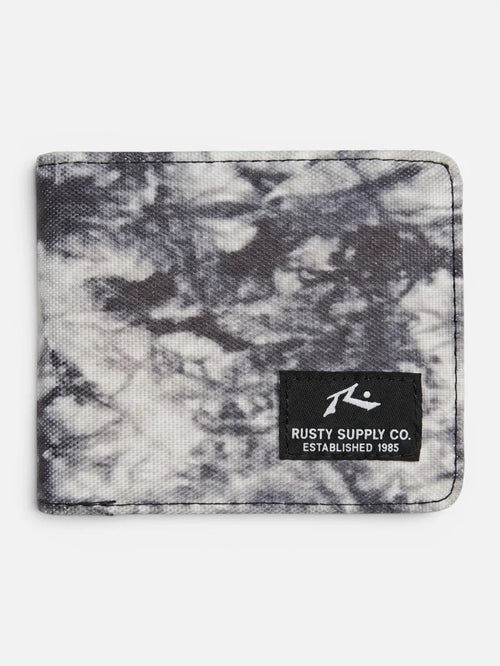 Billetera Rusty Batik Gris Blanco
