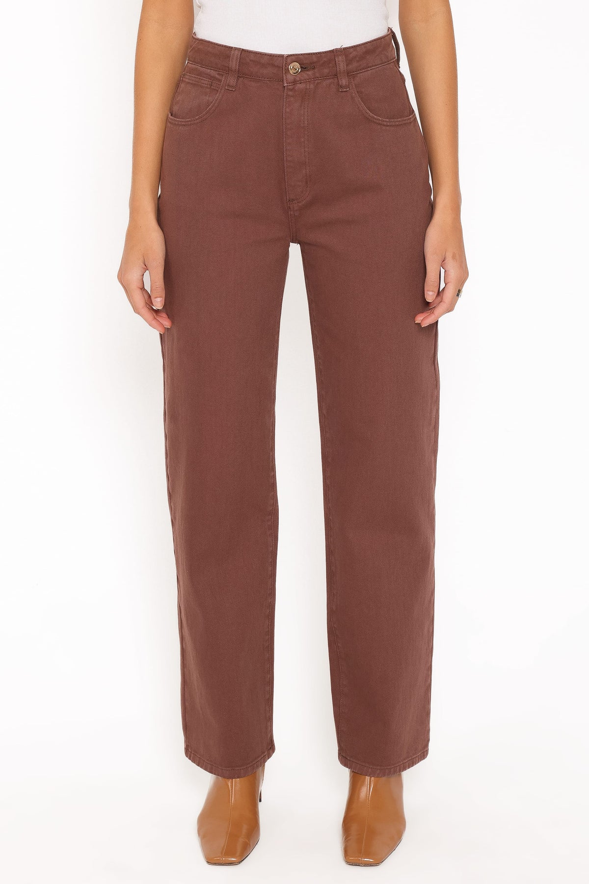 Ailis Wide Leg Jean - Chocolate