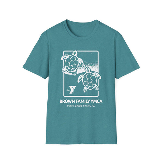 Brown Y Twin Sea Turtles Unisex Softstyle T-Shirt