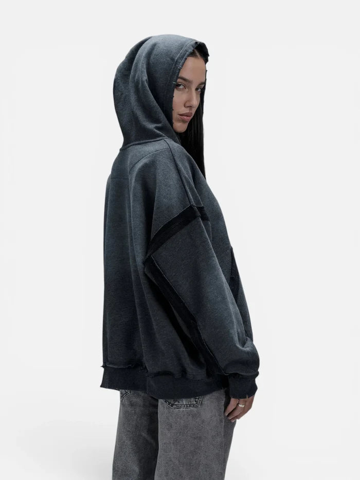 Buzo Hoodie Luxo Effect P. Gris