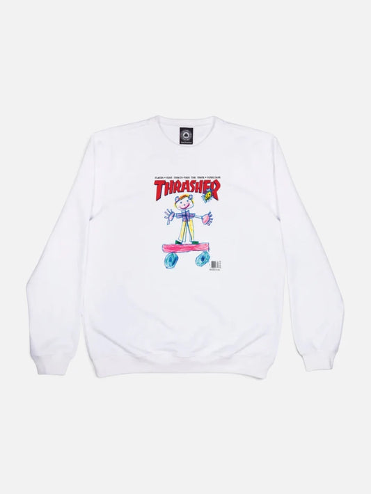 Buzo Thrasher Kid Cover Blanco