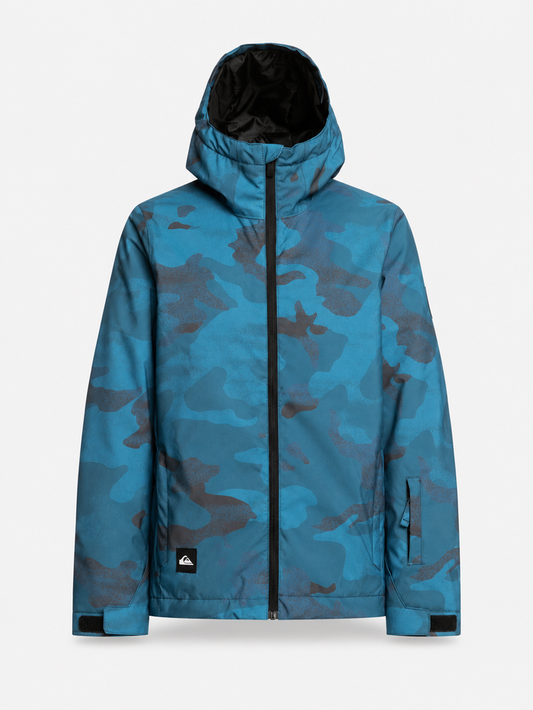 Campera Quiksilver Snow Mission Printed Niño Azul Camuflado
