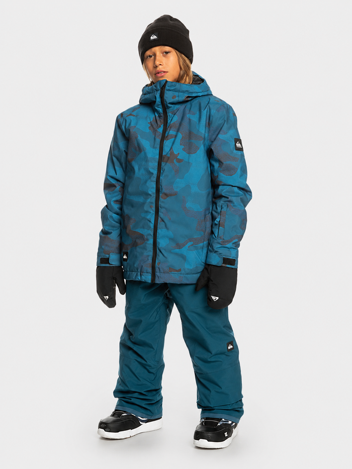 Campera Quiksilver Snow Mission Printed Niño Azul Camuflado