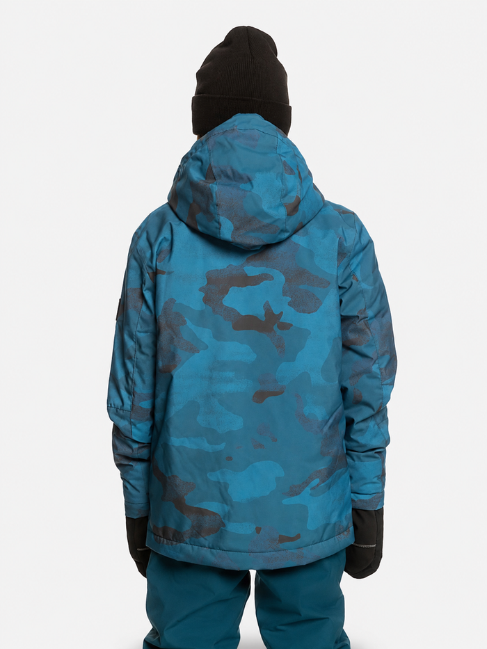 Campera Quiksilver Snow Mission Printed Niño Azul Camuflado