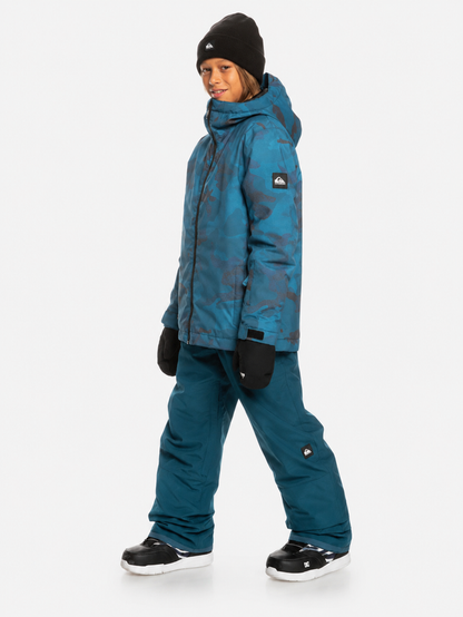 Campera Quiksilver Snow Mission Printed Niño Azul Camuflado
