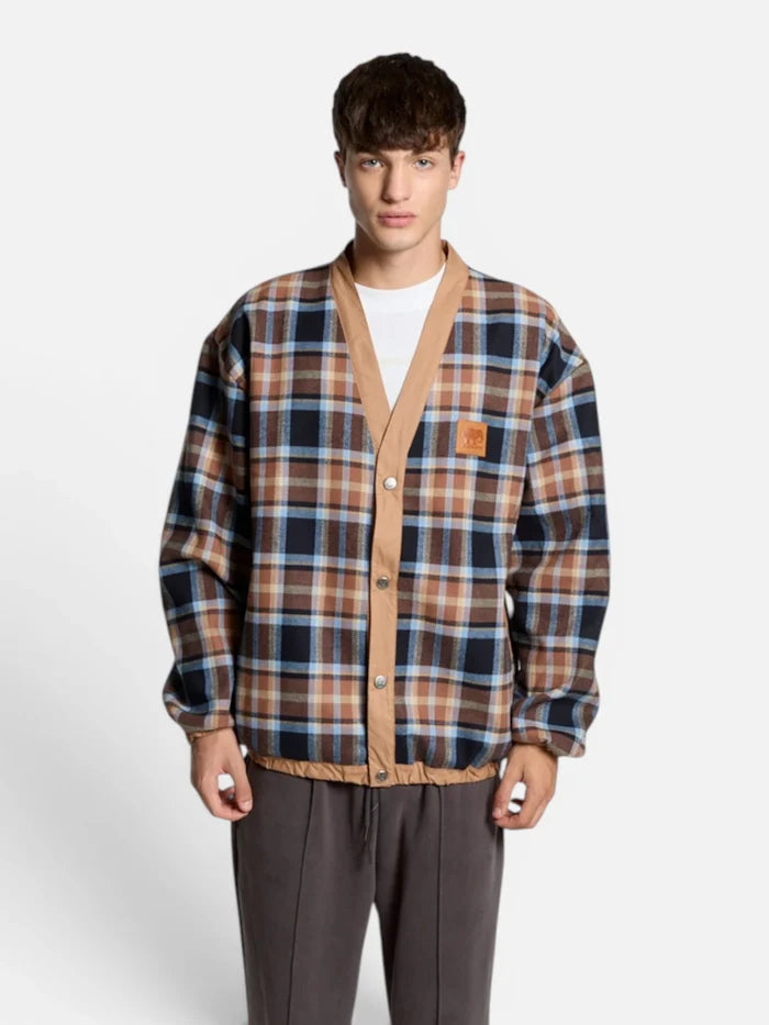 Cardigan Elepants Cuadros Marron
