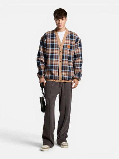 Cardigan Elepants Cuadros Marron
