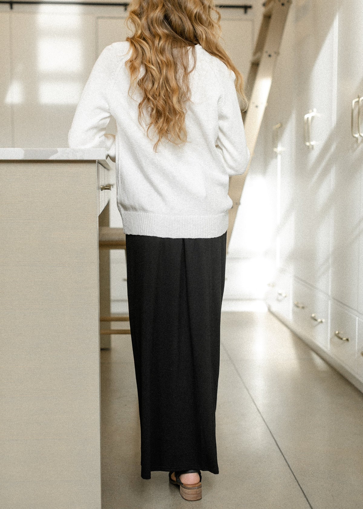 Clarise Black Premium Knit Maxi Skirt