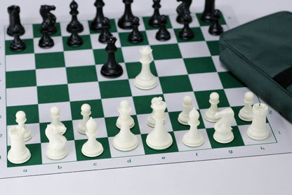 Commander Staunton Flex Pad Chess Set Combo - Chess Set - Chess-House