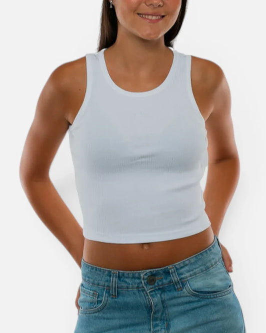 Musculosa Mujer Converse Draft Logo Blanco