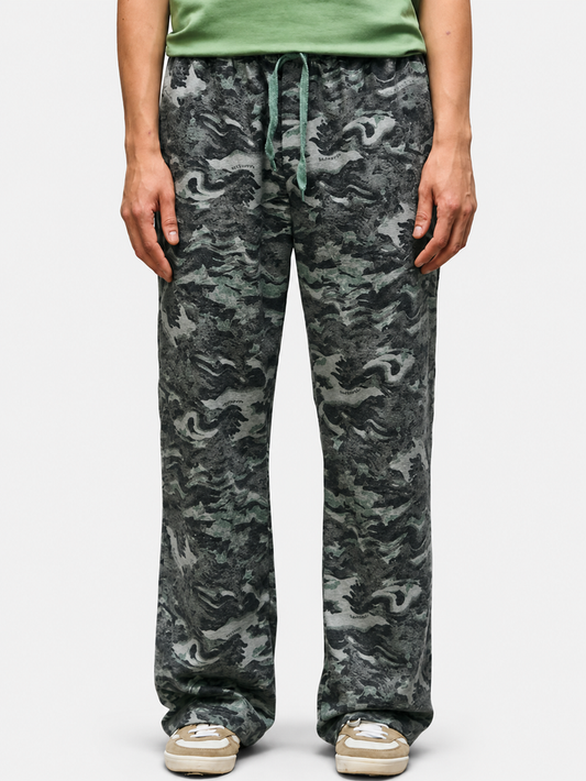 Pantalon Buzo Elepants Estampado Stone Gris